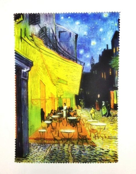 Fridolin Brillenputztuch Van Gogh-Caf&eacute; de Nuit Stoff bunt 18x12.5x1 cm