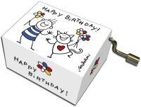 Fridolin 58344 Spieluhr Happy Birthday Katze und Junge...